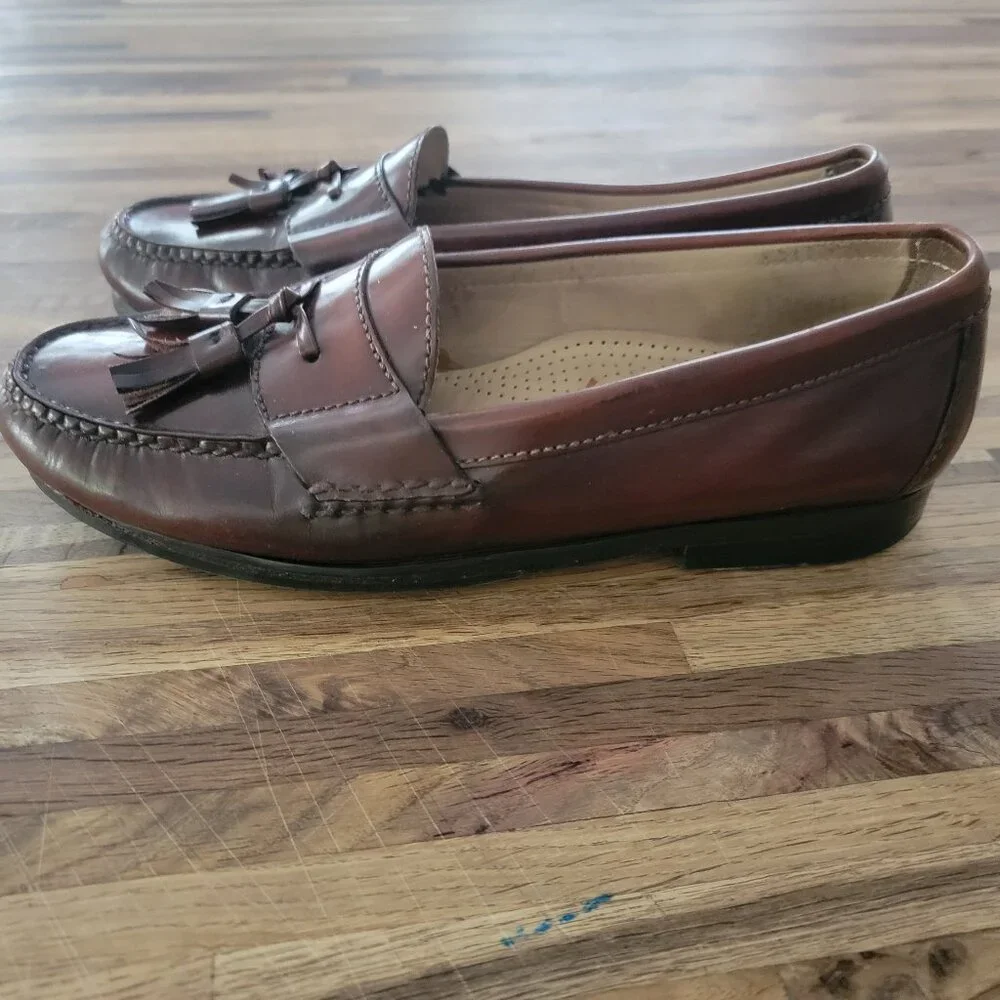Cole Haan Men's Pinch Tassel  Brown Leather Loafers